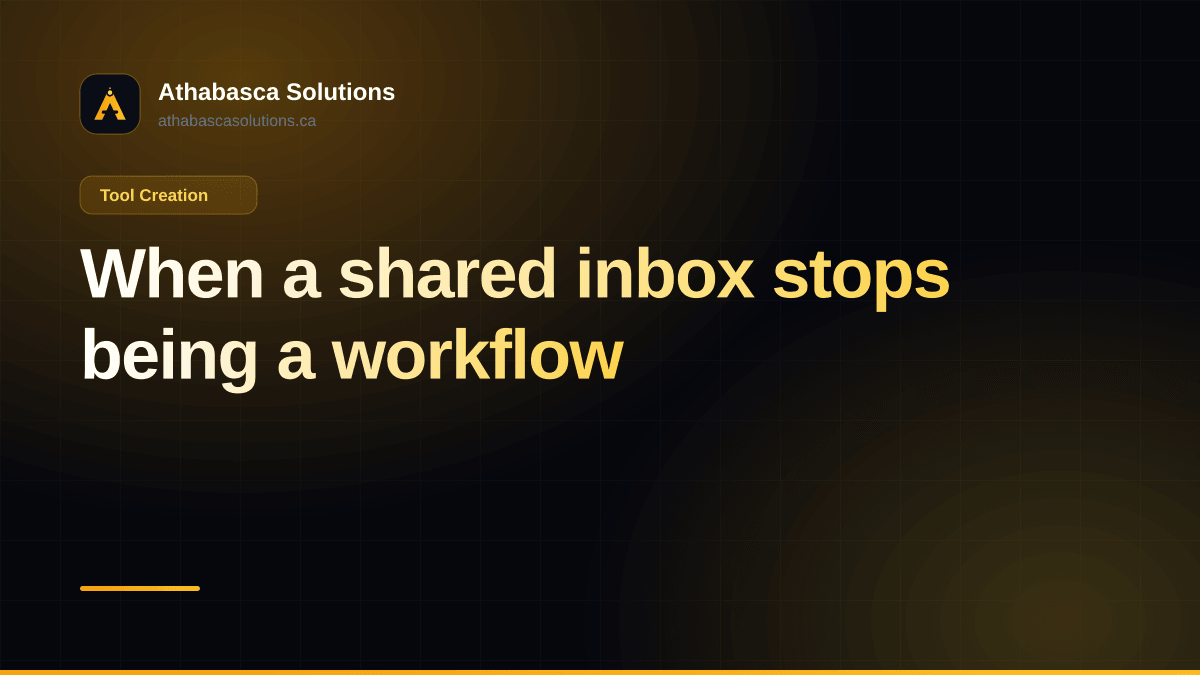 When a shared inbox stops being a workflow. An article by Athabasca Solutions.